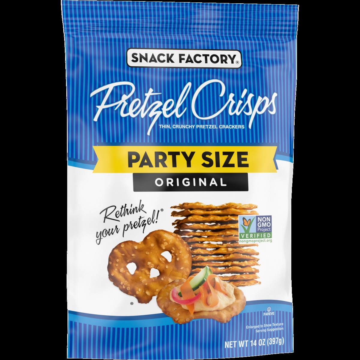 slide 2 of 11, Snack Factory Original Pretzel Crisps Value Size, 14 oz