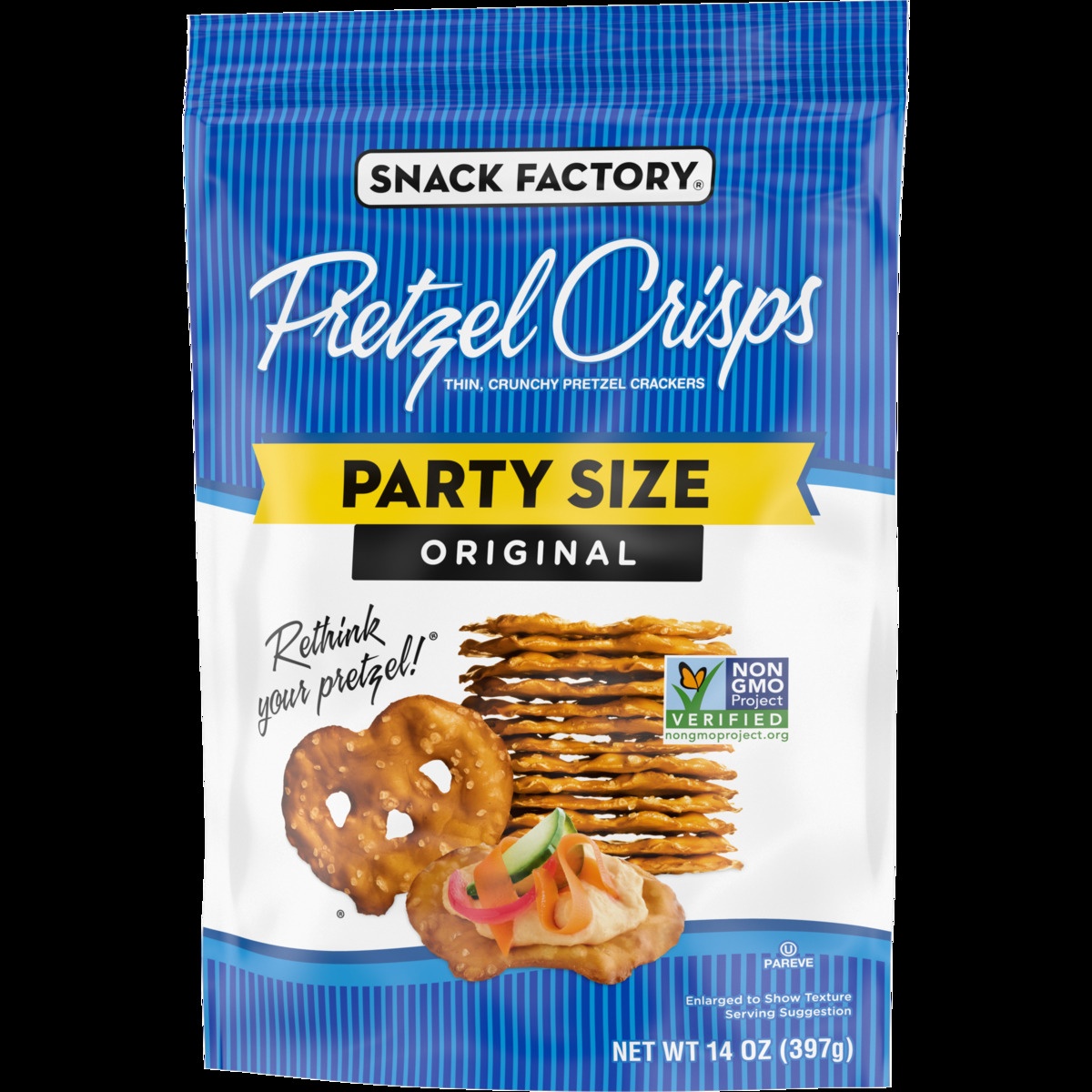 slide 3 of 11, Snack Factory Original Pretzel Crisps Value Size, 14 oz