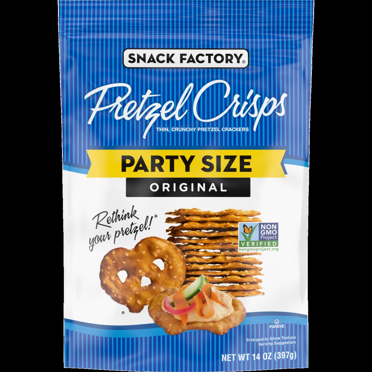slide 11 of 11, Snack Factory Original Pretzel Crisps Value Size, 14 oz