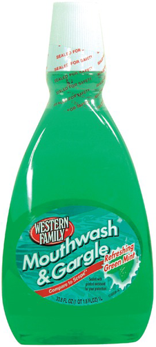 slide 1 of 1, Western Family Mint Grn Mouthwash, 1 ct