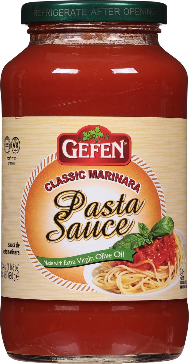 slide 6 of 9, Gefen Classic Marinara Pasta Sauce, 25 oz