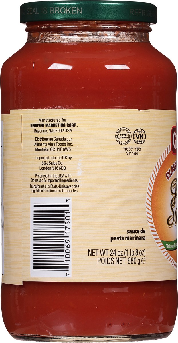 slide 7 of 9, Gefen Classic Marinara Pasta Sauce, 25 oz