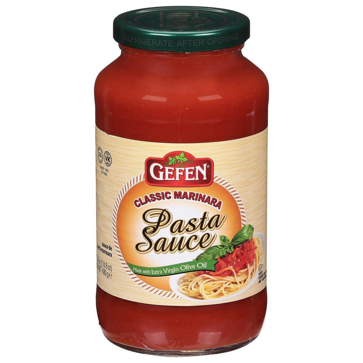 slide 1 of 9, Gefen Classic Marinara Pasta Sauce, 25 oz