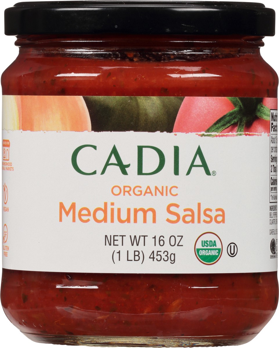 slide 4 of 13, Cadia Organic Medium Salsa 16 oz, 16 oz