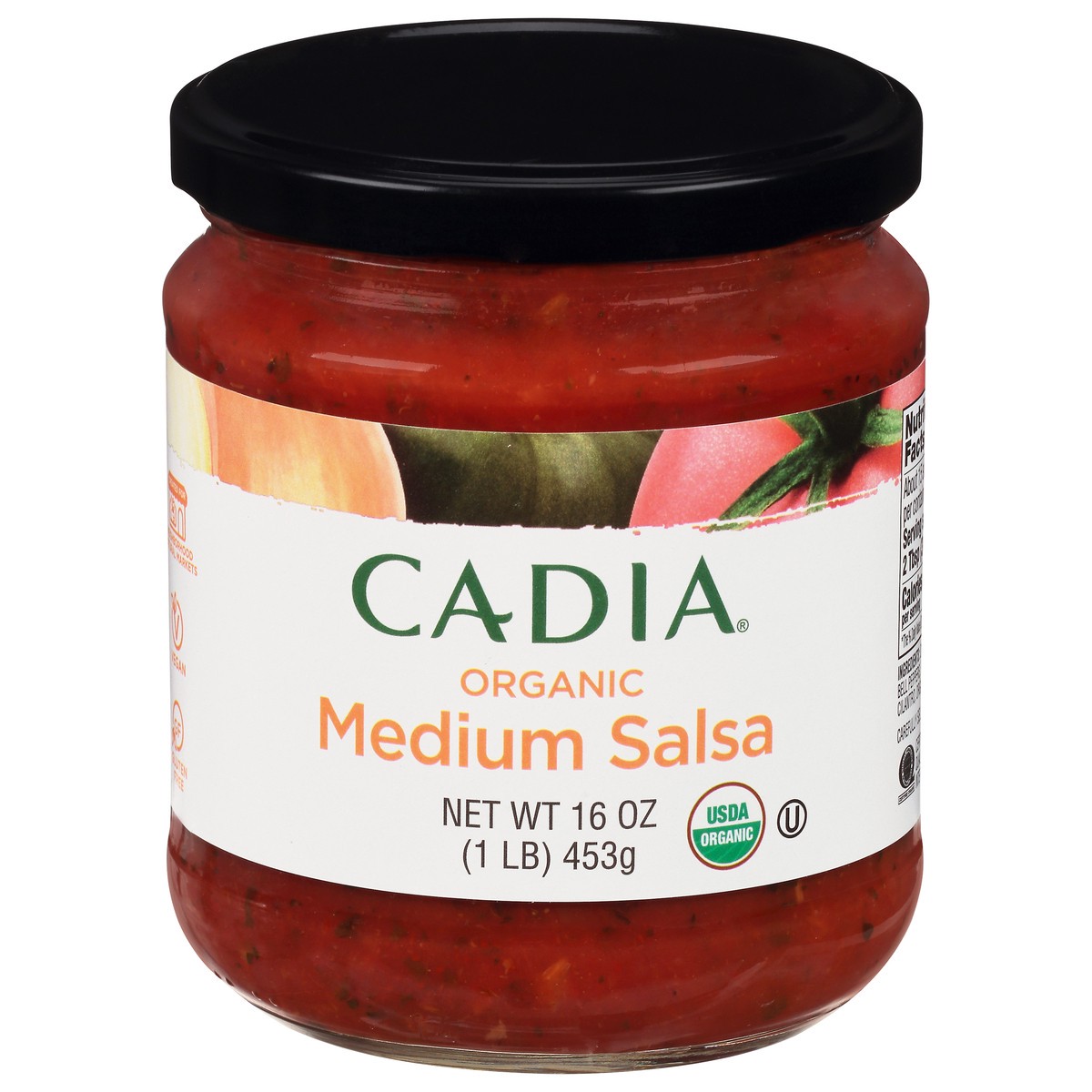 slide 1 of 13, Cadia Organic Medium Salsa 16 oz, 16 oz