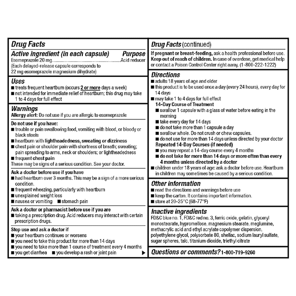 slide 20 of 29, Meijer Esomeprazole Magnesium Capsules, Acid Reducer, 20 mg, 14 ct