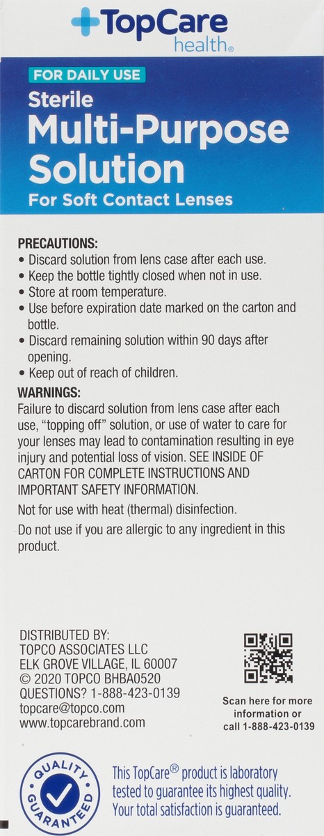 slide 7 of 16, TopCare Health Sterile Multi-Purpose Solution 12 fl oz, 12 fl oz