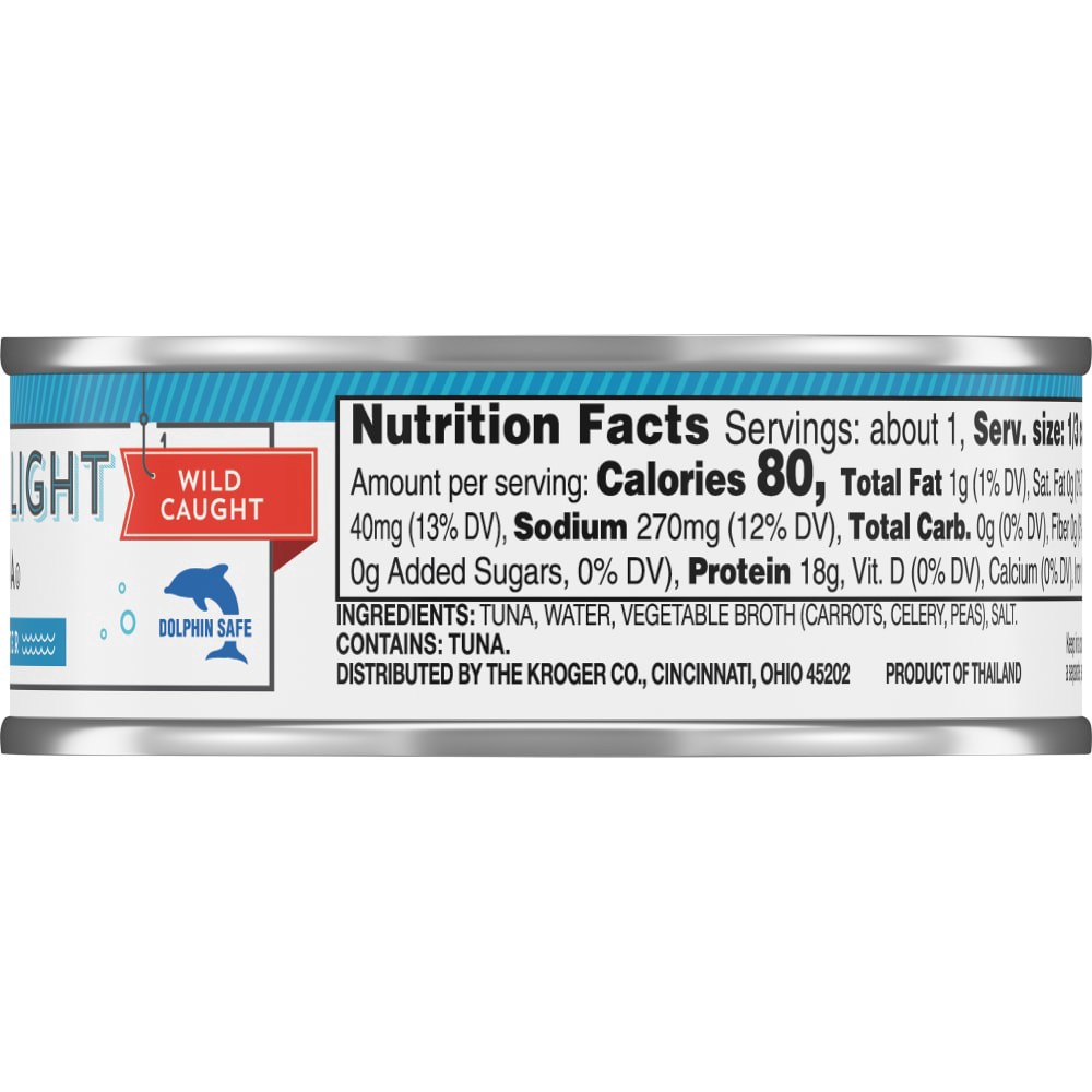 slide 3 of 4, Kroger Wild Caught Chunk Light Tuna In Water, 5 oz