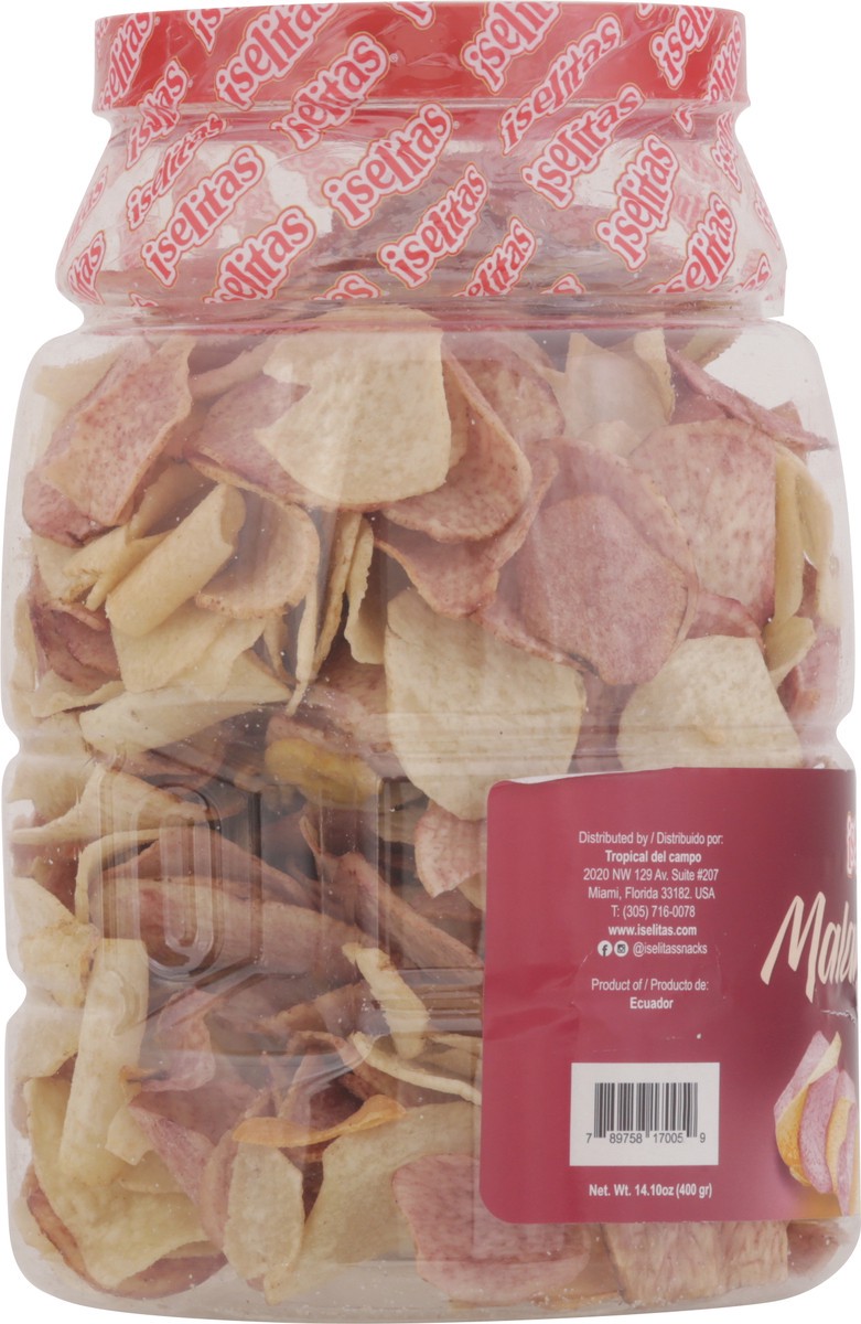 slide 7 of 13, Iselitas Lightly Salted Purple and White Malanga Mix Taro Chips 14.10 oz, 14.1 oz