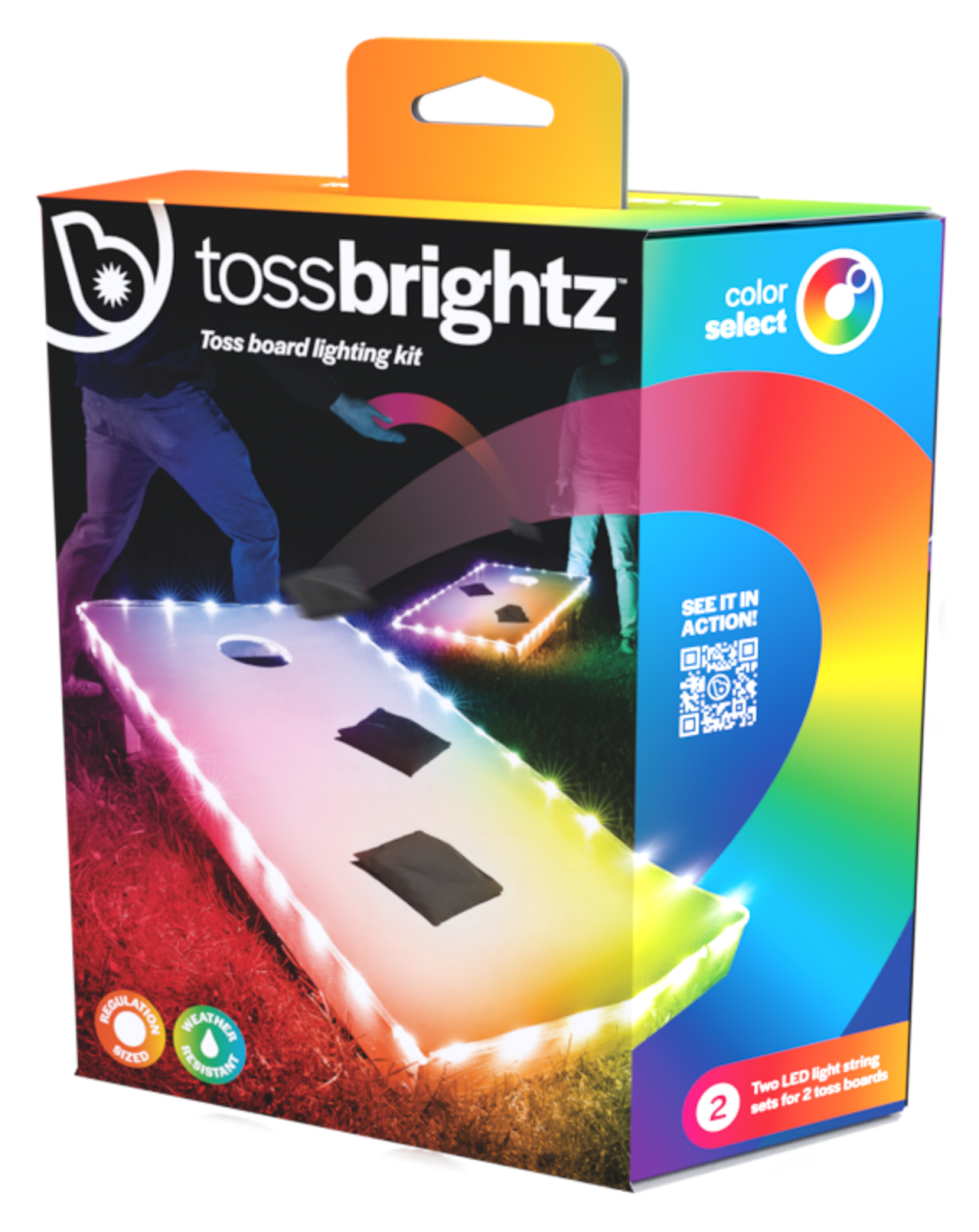 slide 1 of 2, Toss Brightz Color Select LED Cornhole Lighting Kit, 1 ct