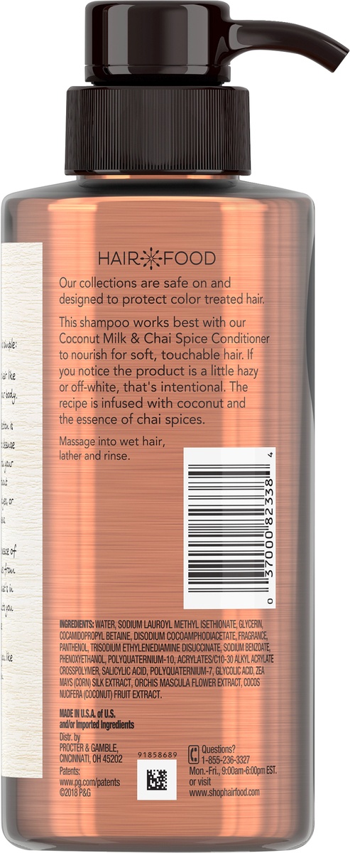 slide 4 of 5, Hair Food Coconut & Chai Spice Nourishing Shampoo, 10.1 fl oz