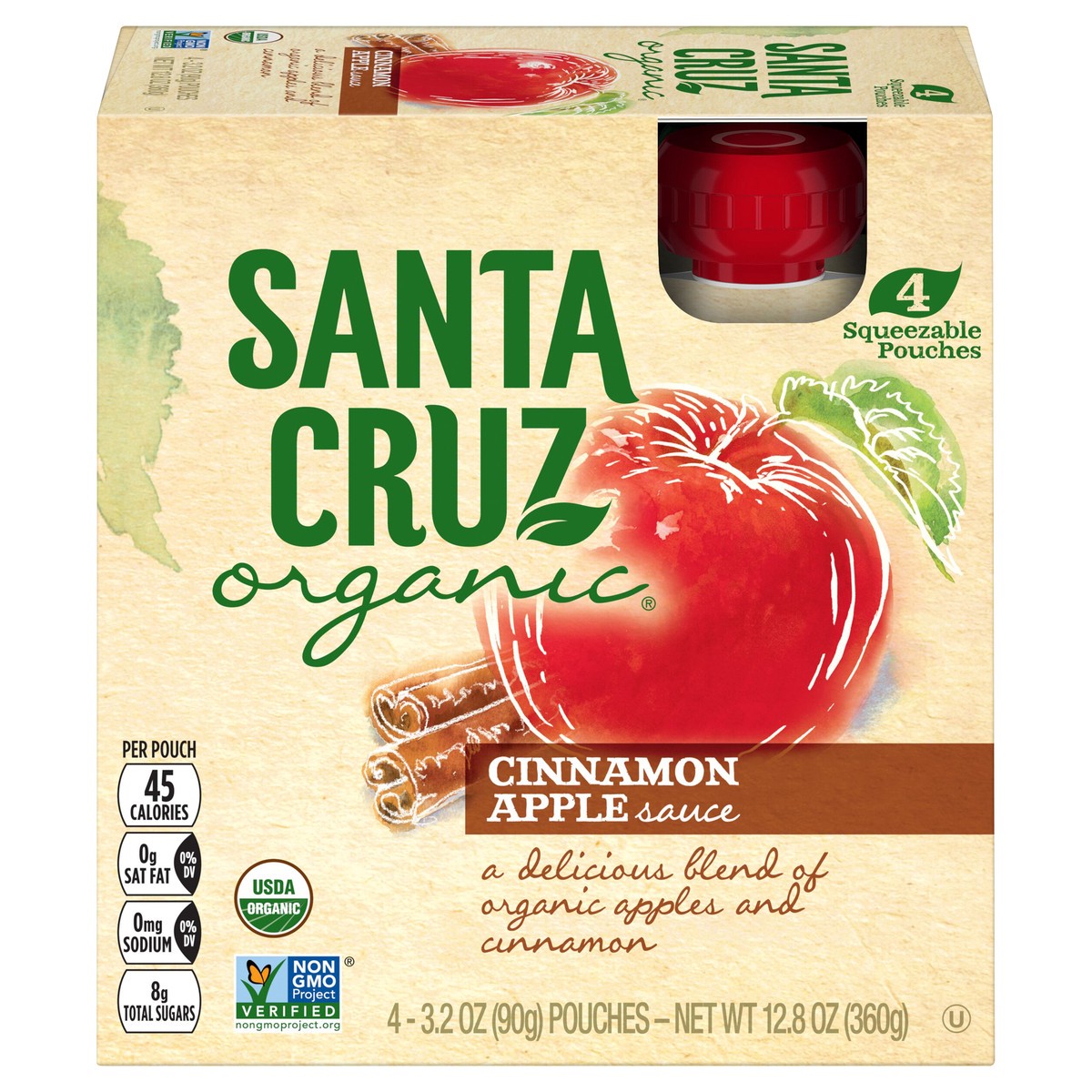 slide 1 of 8, Santa Cruz Organic Fruit Sauce, 12.8 oz