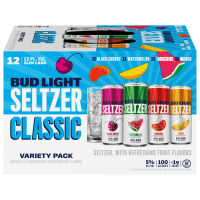 slide 11 of 19, Bud Light Seltzer Variety Pack, Hard Seltzer, Gluten Free, 12 Pack, 12 fl oz Slim Cans, 12 ct
