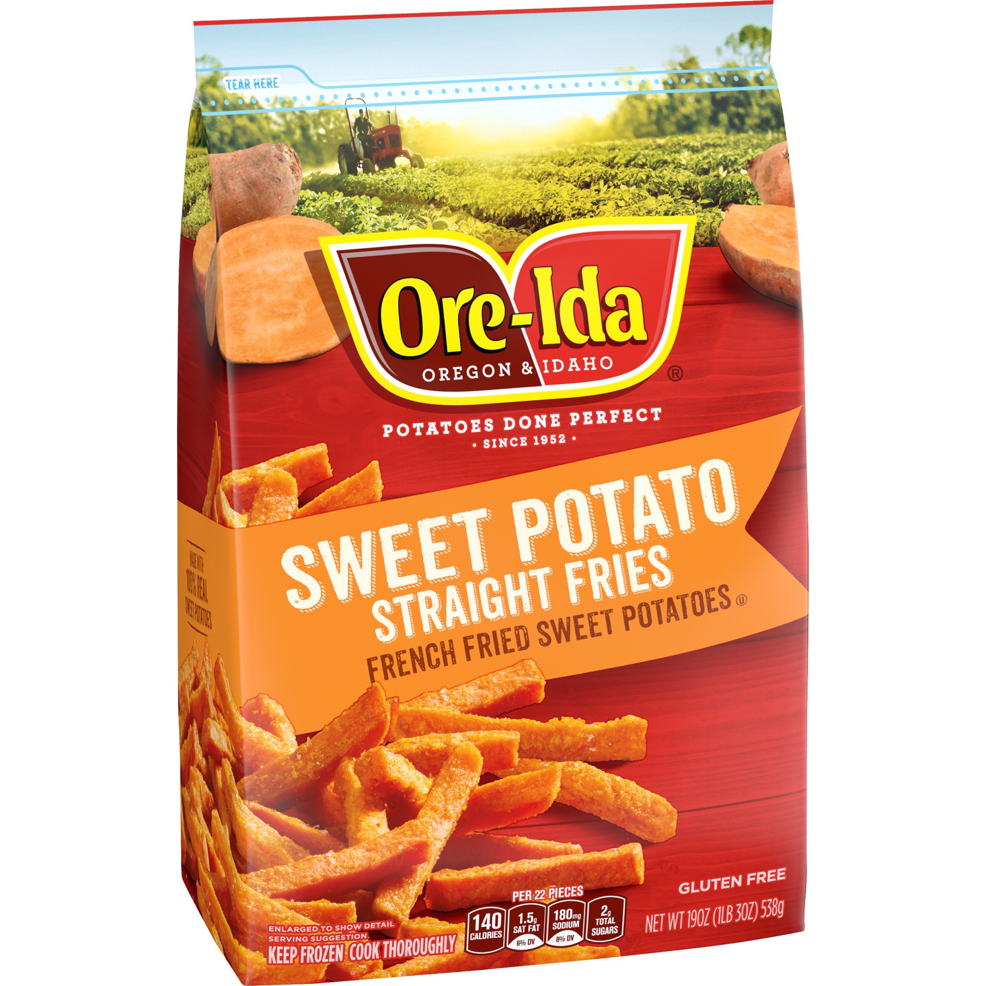 slide 5 of 9, Ore-Ida Straight Cut Sweet Potato Fries, 19 oz Bag, 19 oz