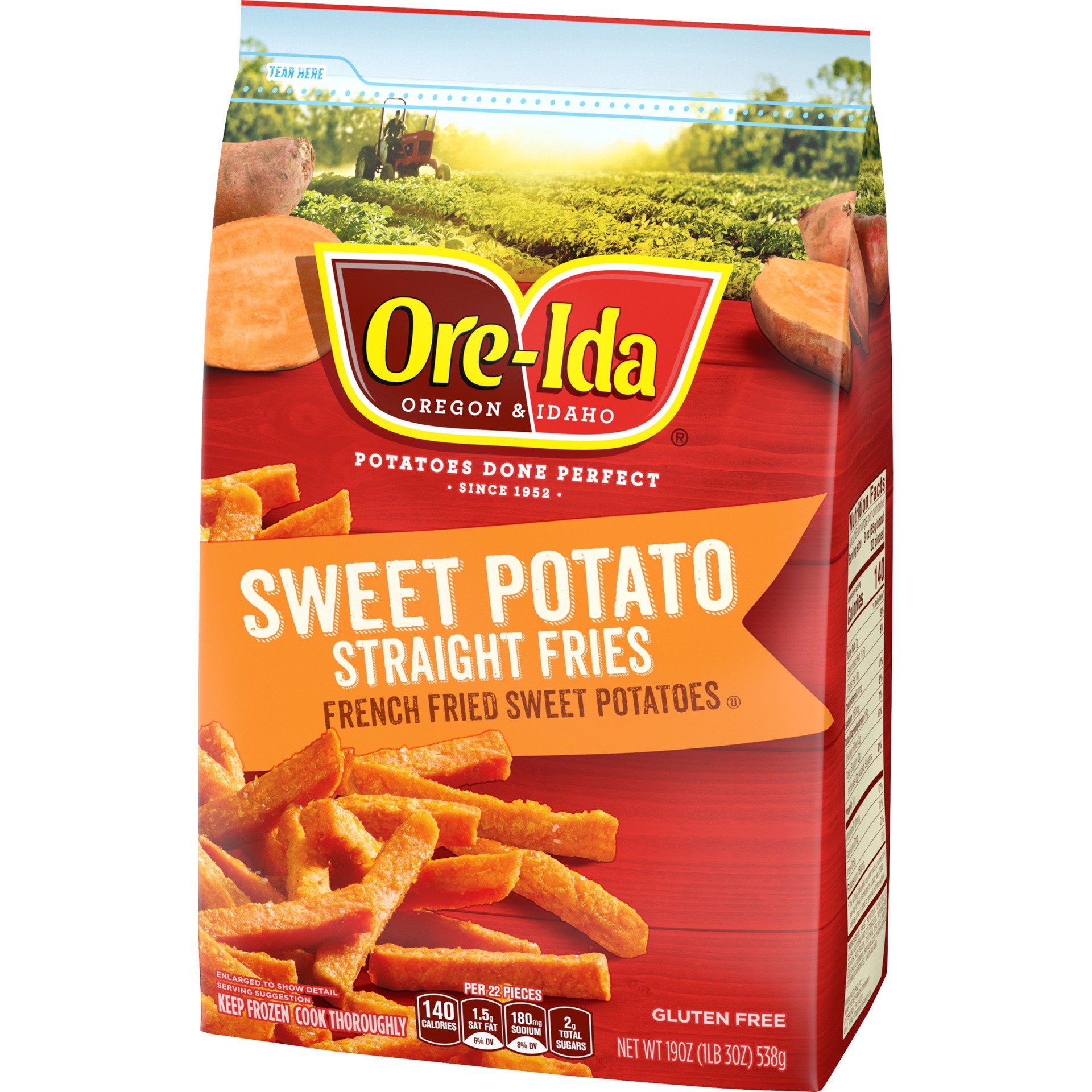 slide 9 of 9, Ore-Ida Straight Cut Sweet Potato Fries, 19 oz Bag, 19 oz