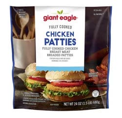 Giant Eagle Cooked Chicken Patties