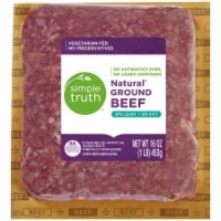 slide 1 of 1, Simple Truth Natural Ground Beef 91% Lean, 16 oz