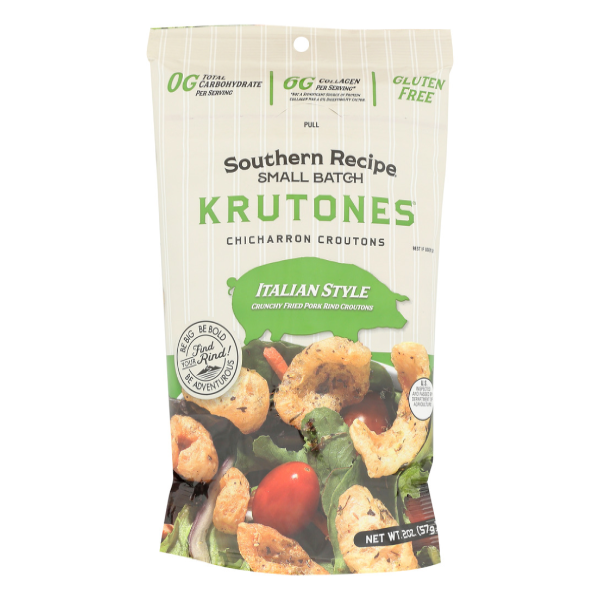 slide 1 of 1, Krutones Southern Recipe Italian Style Chicharron Croutons 2 oz, 2 oz