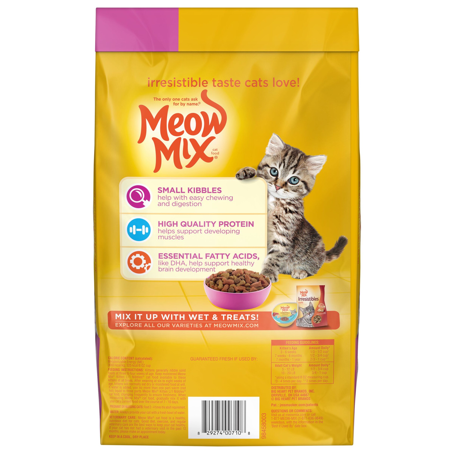 slide 6 of 8, Meow Mix Li'l Nibbles Kitten Cat Food 50.4 oz, 50.4 oz