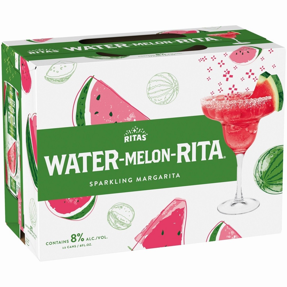 slide 2 of 2, Ritas Water-Melon-Rita Sparkling Margarita, 8% ABV, 12 ct; 8 oz