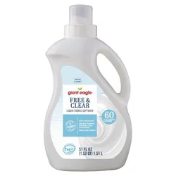 Giant Eagle Liquid Fabric Softener, Free & Clear
