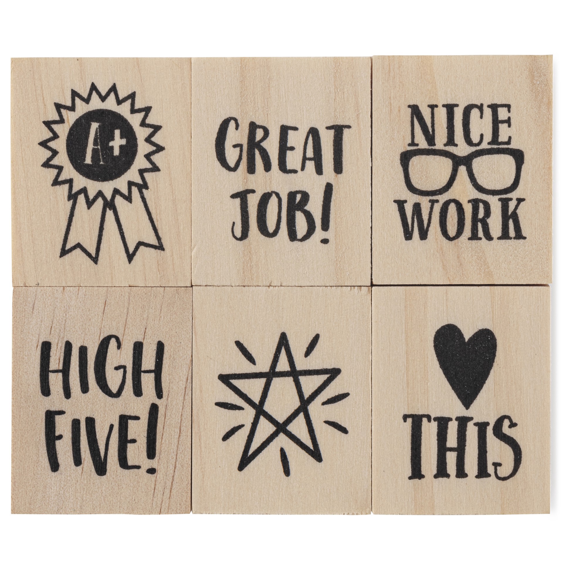 slide 4 of 5, Nice Work Wood Stamp Set By Recollections, 1.25 in x 1 in
