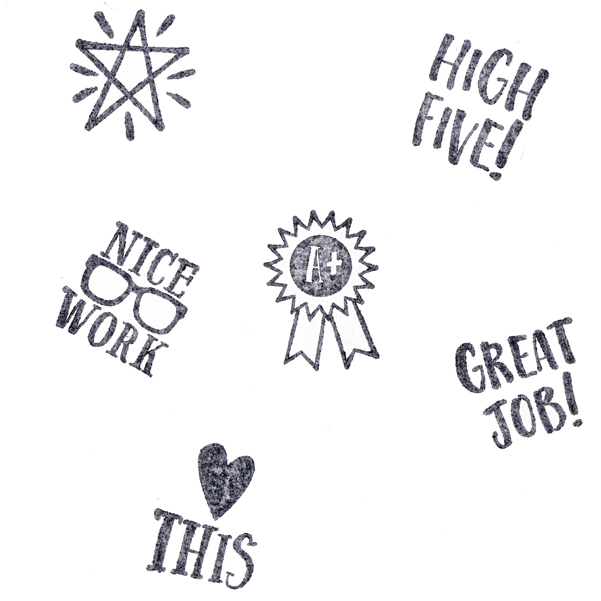 slide 3 of 5, Nice Work Wood Stamp Set By Recollections, 1.25 in x 1 in