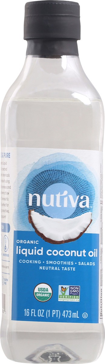 slide 1 of 14, Nutiva Nutvia Coco Oil, 16 oz