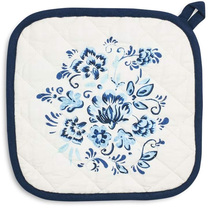 slide 1 of 1, Sur La Table Floral Tile Pot Holder, 1 ct