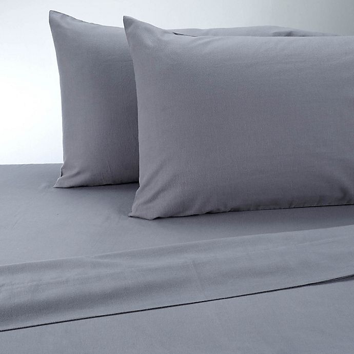 slide 1 of 1, Therapedic 100% Ring Spun Cotton Flannel Full Sheet Set - Dark Grey, 1 ct