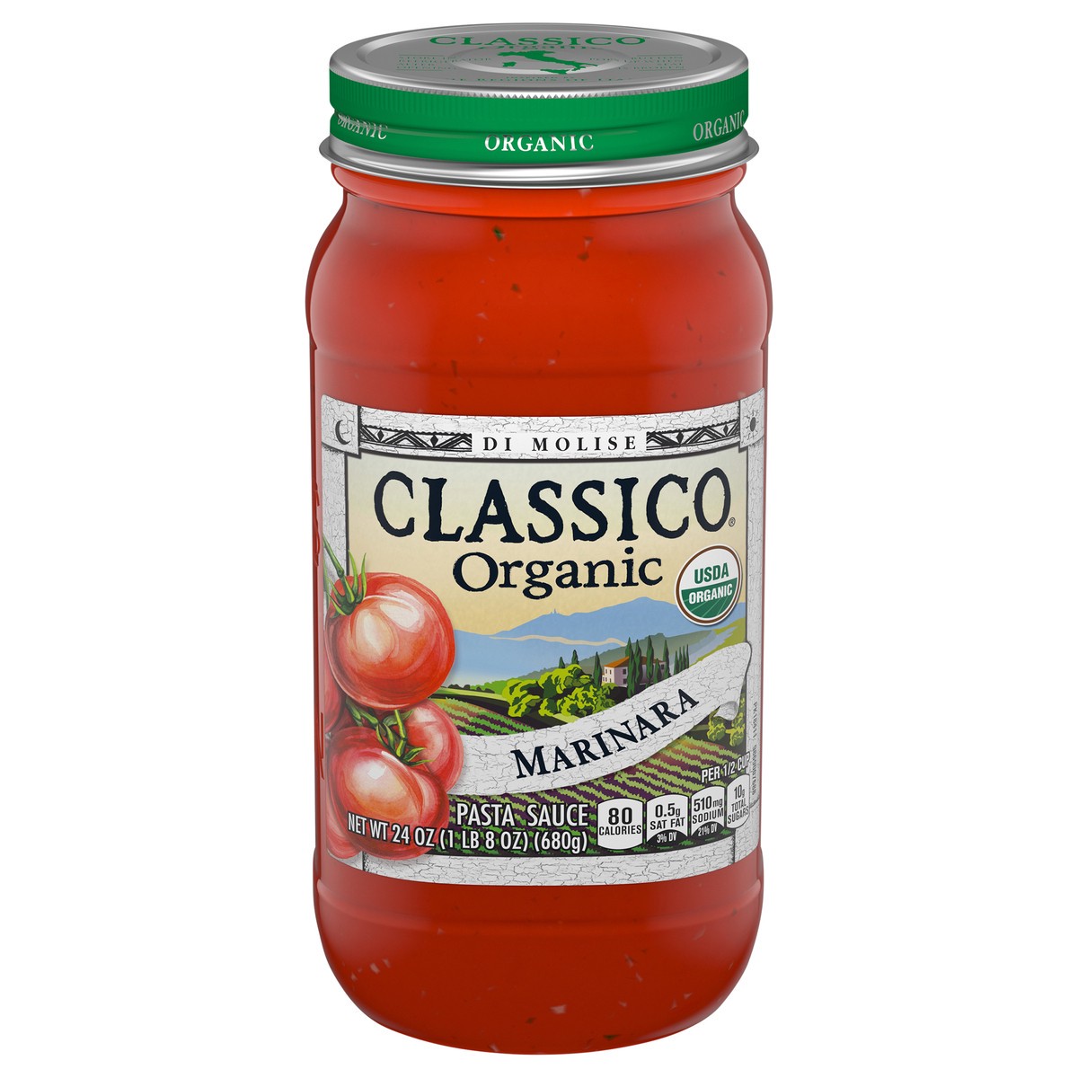 slide 12 of 14, Classico Organic Marinara Pasta Sauce, 24 oz Jar, 24 oz