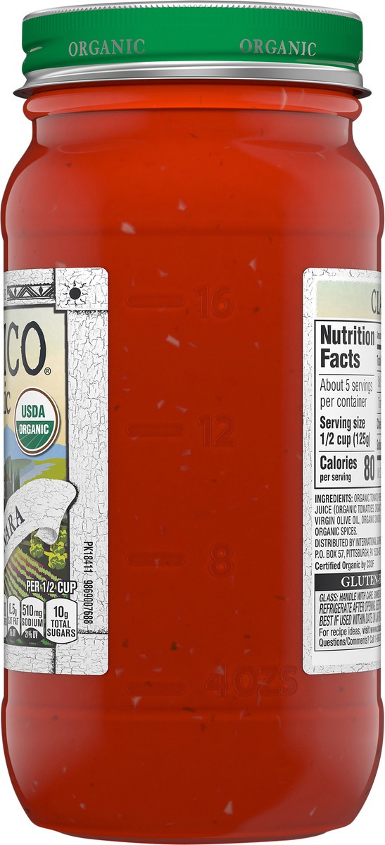 slide 7 of 14, Classico Organic Marinara Pasta Sauce, 24 oz Jar, 24 oz