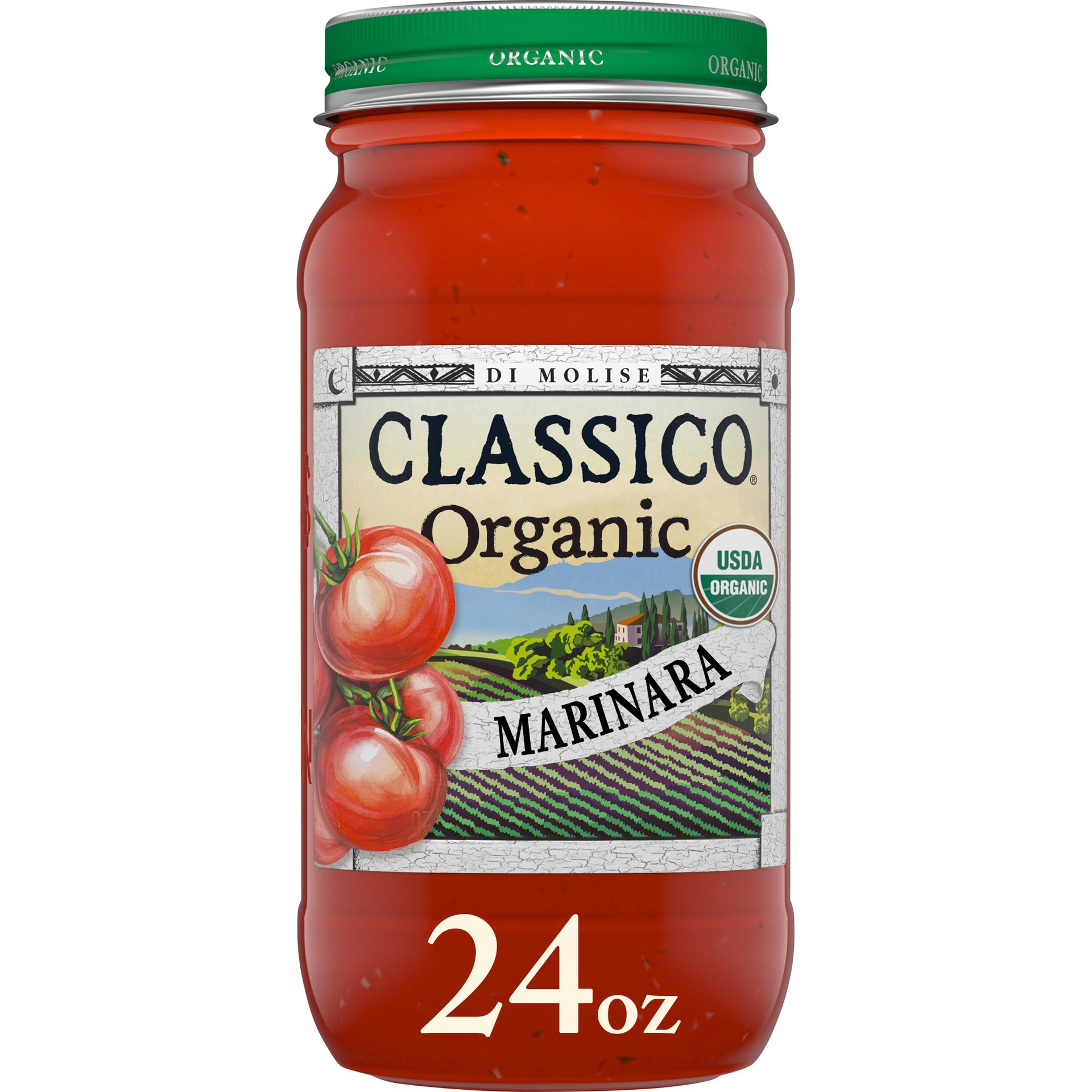 slide 1 of 14, Classico Organic Marinara Pasta Sauce, 24 oz Jar, 24 oz