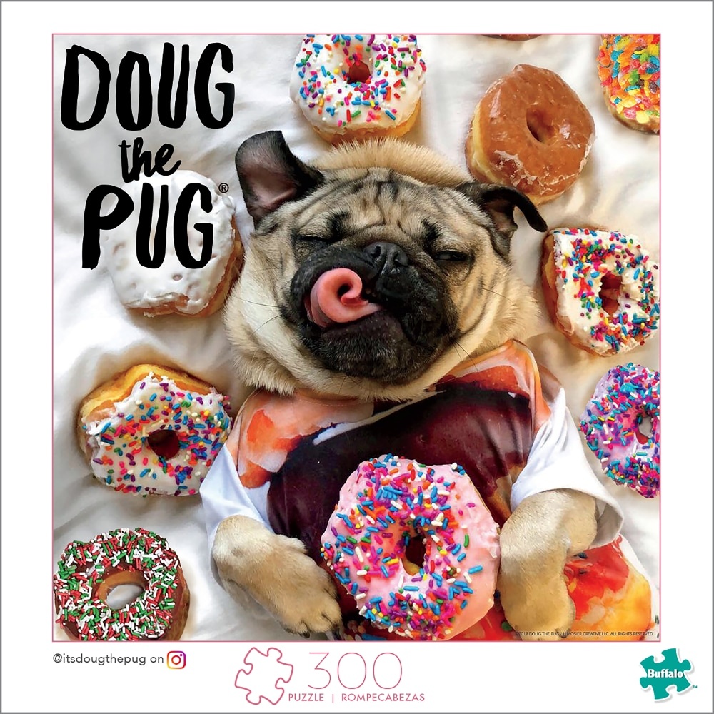 slide 1 of 1, Buffalo Games Donut Doug The Pug Puzzle, 300 ct