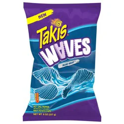 Takis Waves Extreme Blue Heat Wavy Potato Chips 8 oz