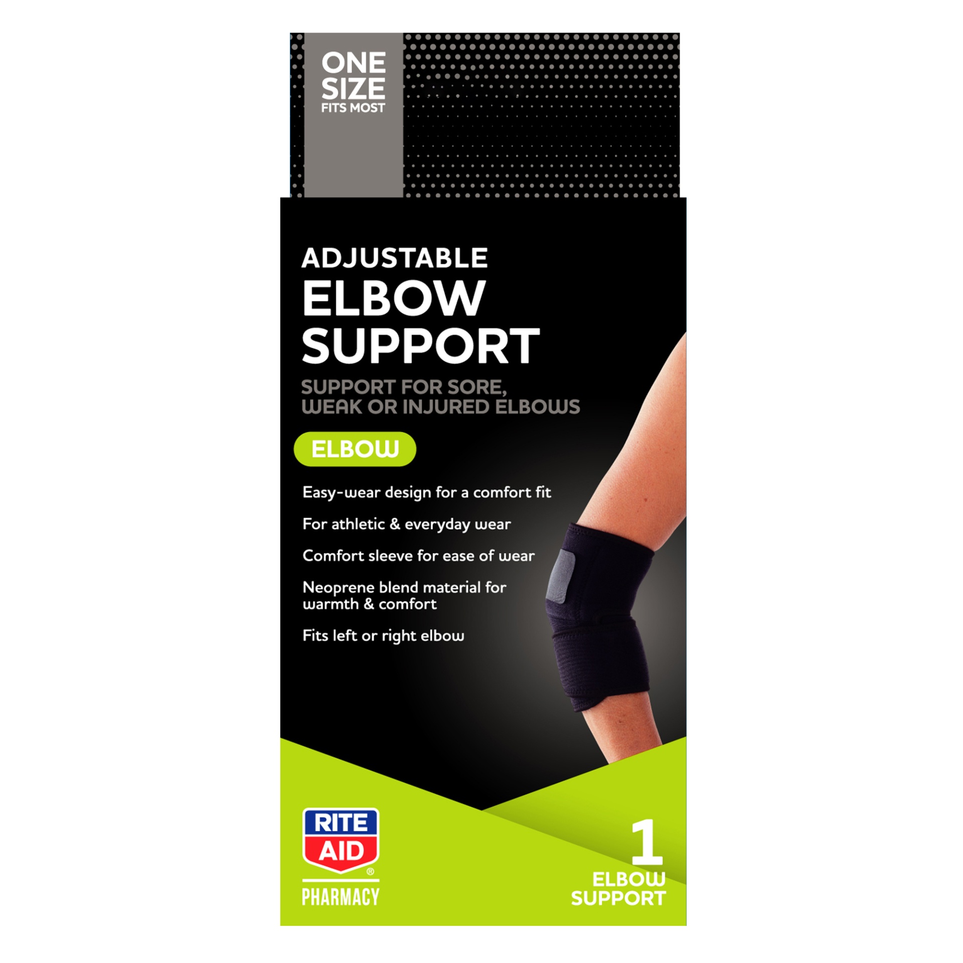 slide 1 of 1, Rite Aid Ra Elbow Support Os, 1 ct