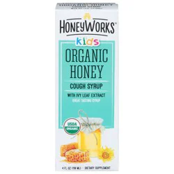 Honeyworks Kids Organic Honey Cough Syrup with Ivy Leaf Extract 4 fl oz