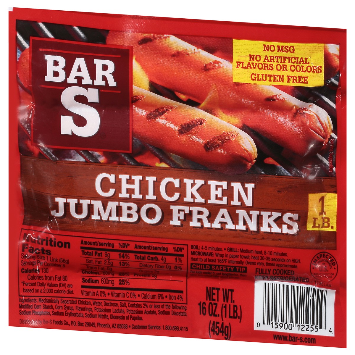 slide 12 of 14, Bar-S Jumbo Chicken Franks 16 oz, 16 oz