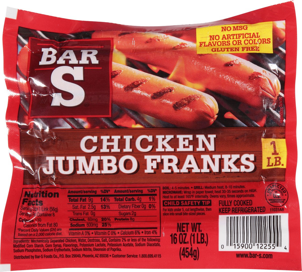 slide 13 of 14, Bar-S Jumbo Chicken Franks 16 oz, 16 oz