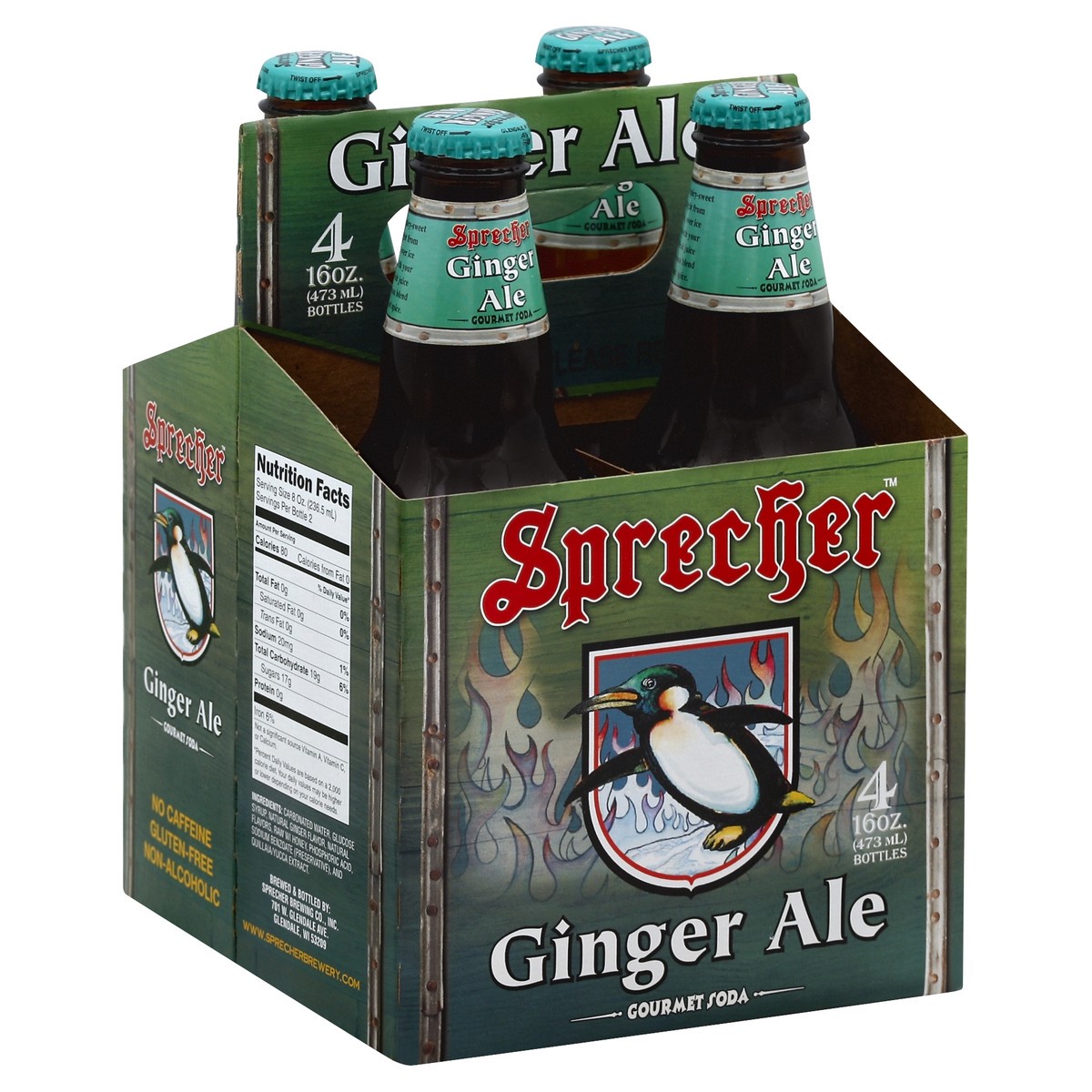 slide 2 of 4, Sprecher Ginger Ale, 4 ct;16 fl oz