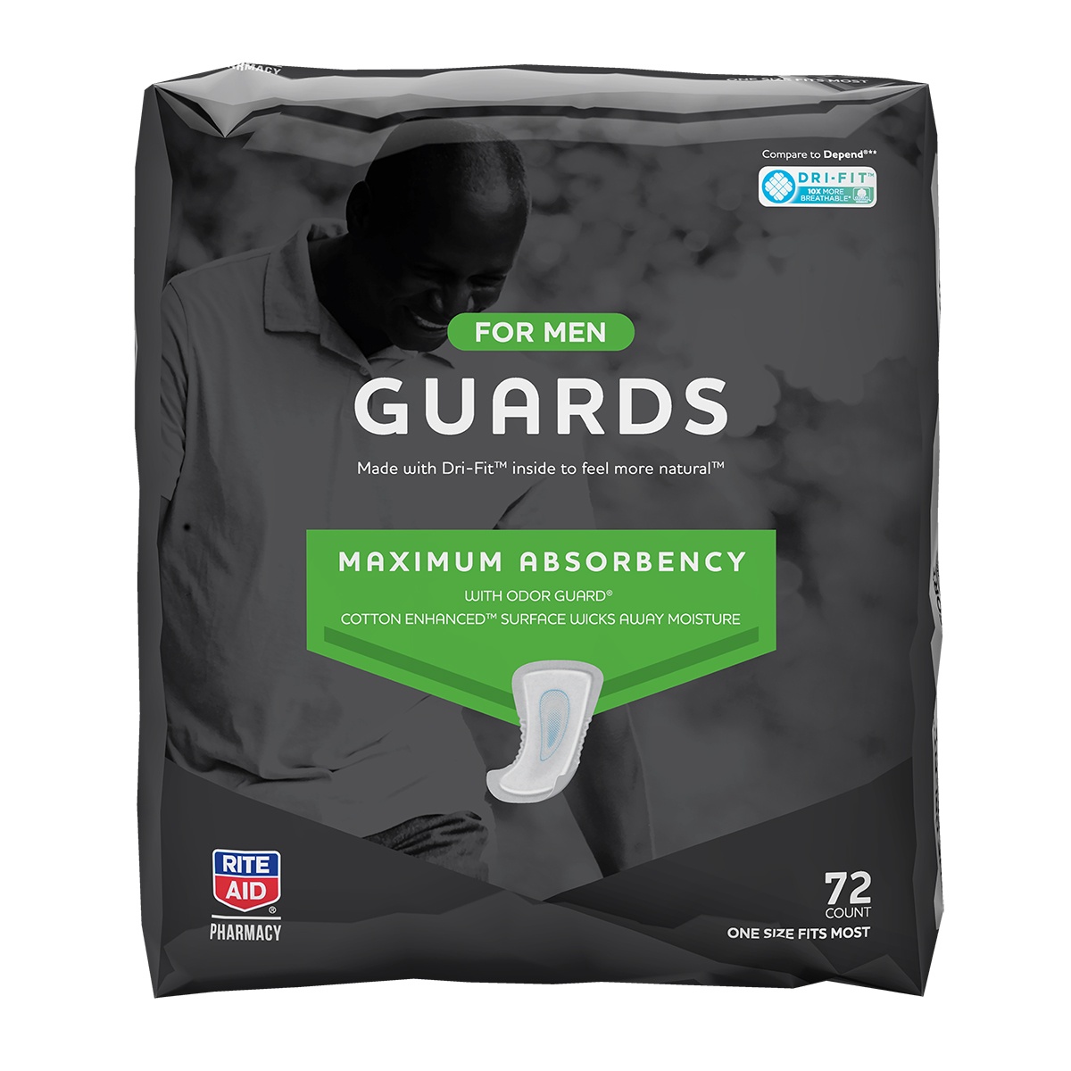 slide 1 of 1, Rite Aid Ra Guard Male, 72 ct