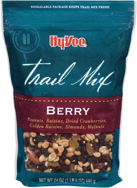 slide 1 of 1, Hy-Vee Berry Trail Mix, 24 oz