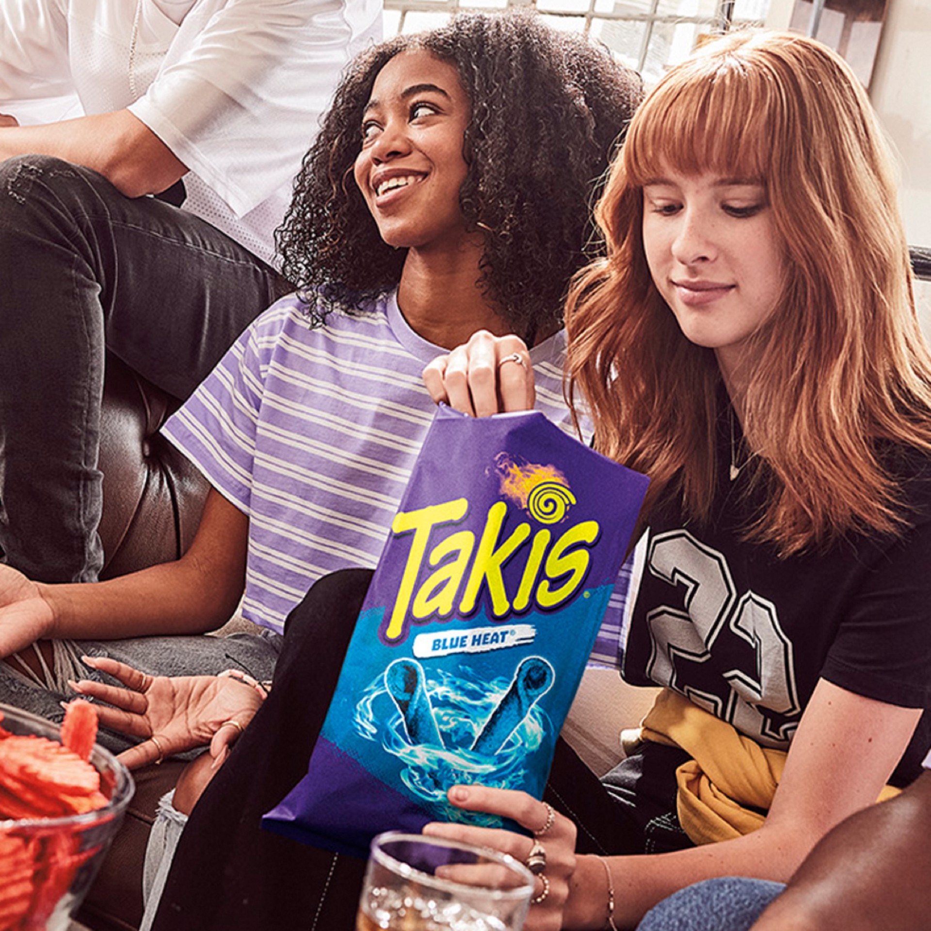 slide 2 of 3, Takis Blue Heat Waves 2.5 oz Snack Size Bag, Hot Chili Pepper Flavored Extreme Spicy Wavy Potato Chips, 2.5 oz