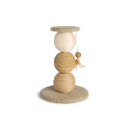 Whisker City Three Ball Cat Scratching Post, Tan, 19-in