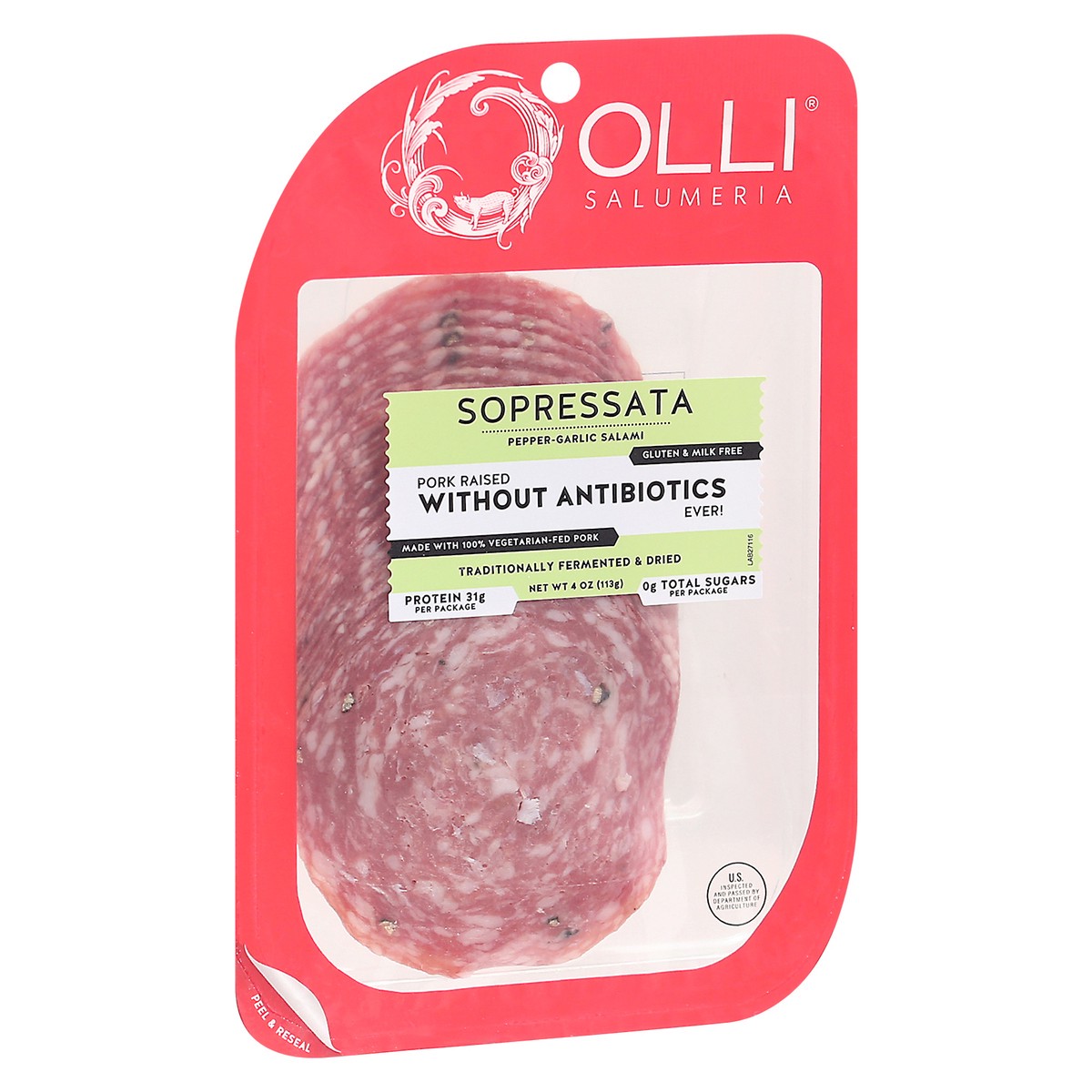 slide 8 of 9, Olli Salumeria Sopressata Pepper-Garlic Salami 4 oz, 4 oz