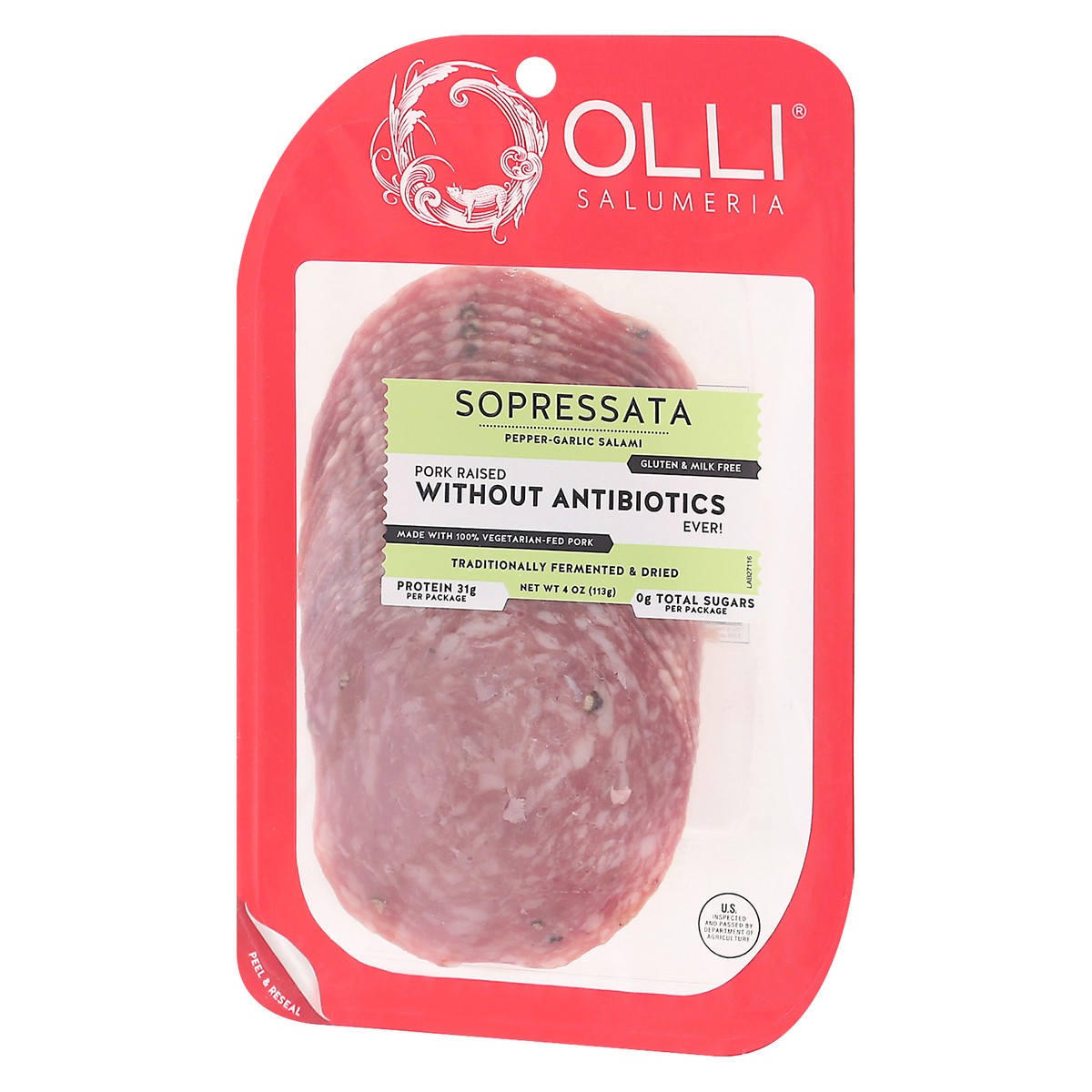 slide 2 of 9, Olli Salumeria Sopressata Pepper-Garlic Salami 4 oz, 4 oz