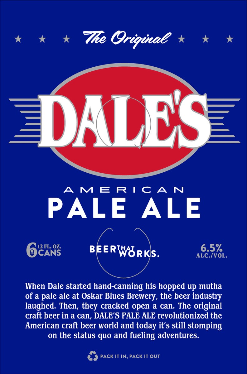 slide 4 of 4, Dale's Oskar Blues Dales Pale Ale 4/6/12oz, 6 ct; 12 fl oz
