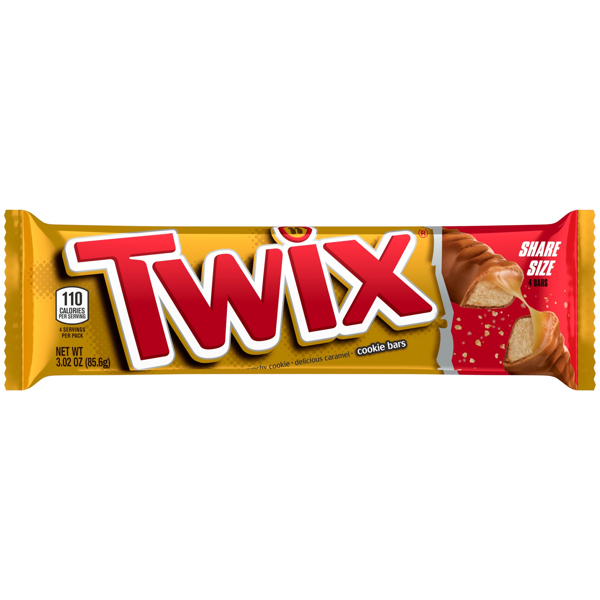 slide 1 of 8, TWIX Caramel Chocolate Cookie Candy Bar, Share Size, 3.02 oz, 3.02 oz