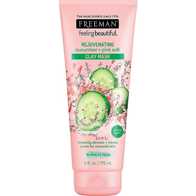 slide 1 of 2, Freeman Clay Mask Cucumber & Pink Salt, 6 oz