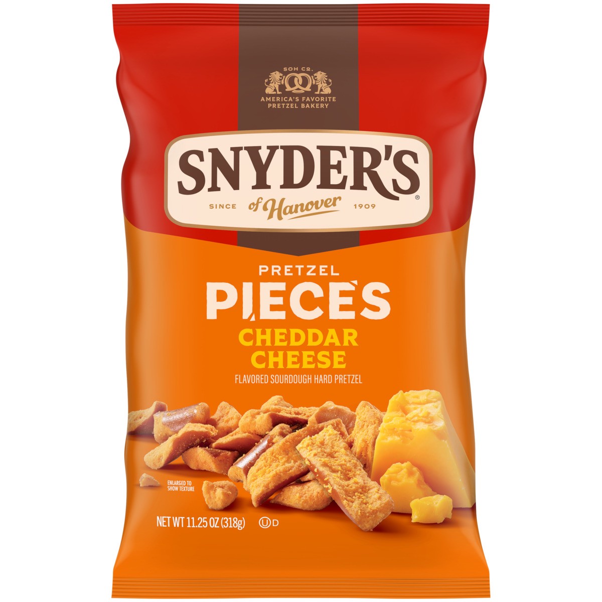 slide 1 of 11, Snyder's of Hanover Cheddar Cheese Flavored Pretzel Pieces, 11.25 oz Bag, 11.25 oz